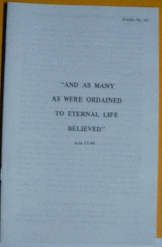 Image for 'And As Many As Were Ordained to Eternal Life Believed'  Article 50