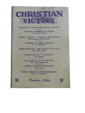 Image for Christian Victory and Grace and Truth October 1956 Vol 32 : No 327.