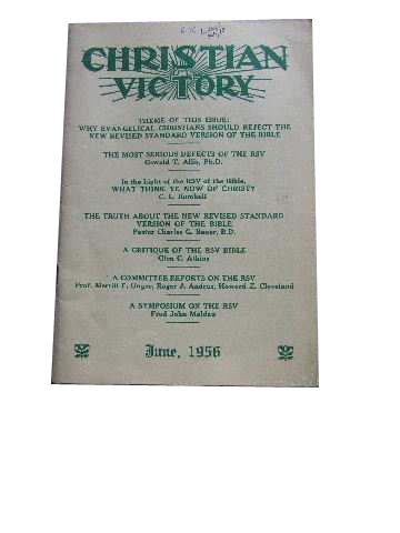 Image for Christian Victory and Grace and Truth June 1956 Vol 32 : No 324.