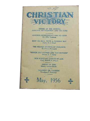 Image for Christian Victory and Grace and Truth May 1956 Vol 32 : No 323.