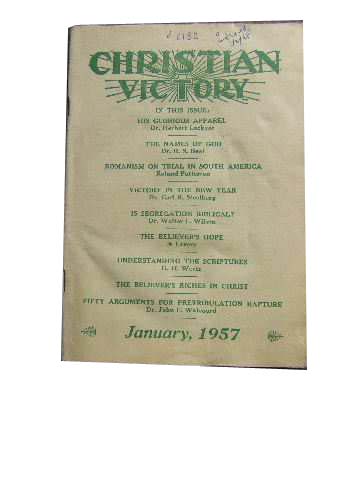 Image for Christian Victory and Grace and Truth January 1957 Vol 33 : No 330.