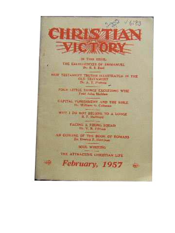 Image for Christian Victory and Grace and Truth February 1957 Vol 33 : No 331.