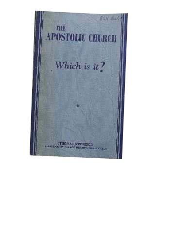 Image for The Apostolic Church.